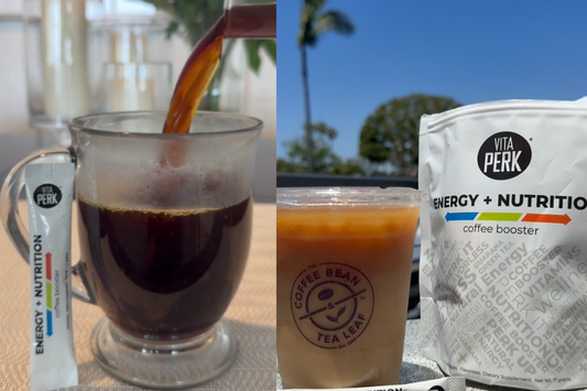 VitaPerk in Hot Coffee and iced coffee