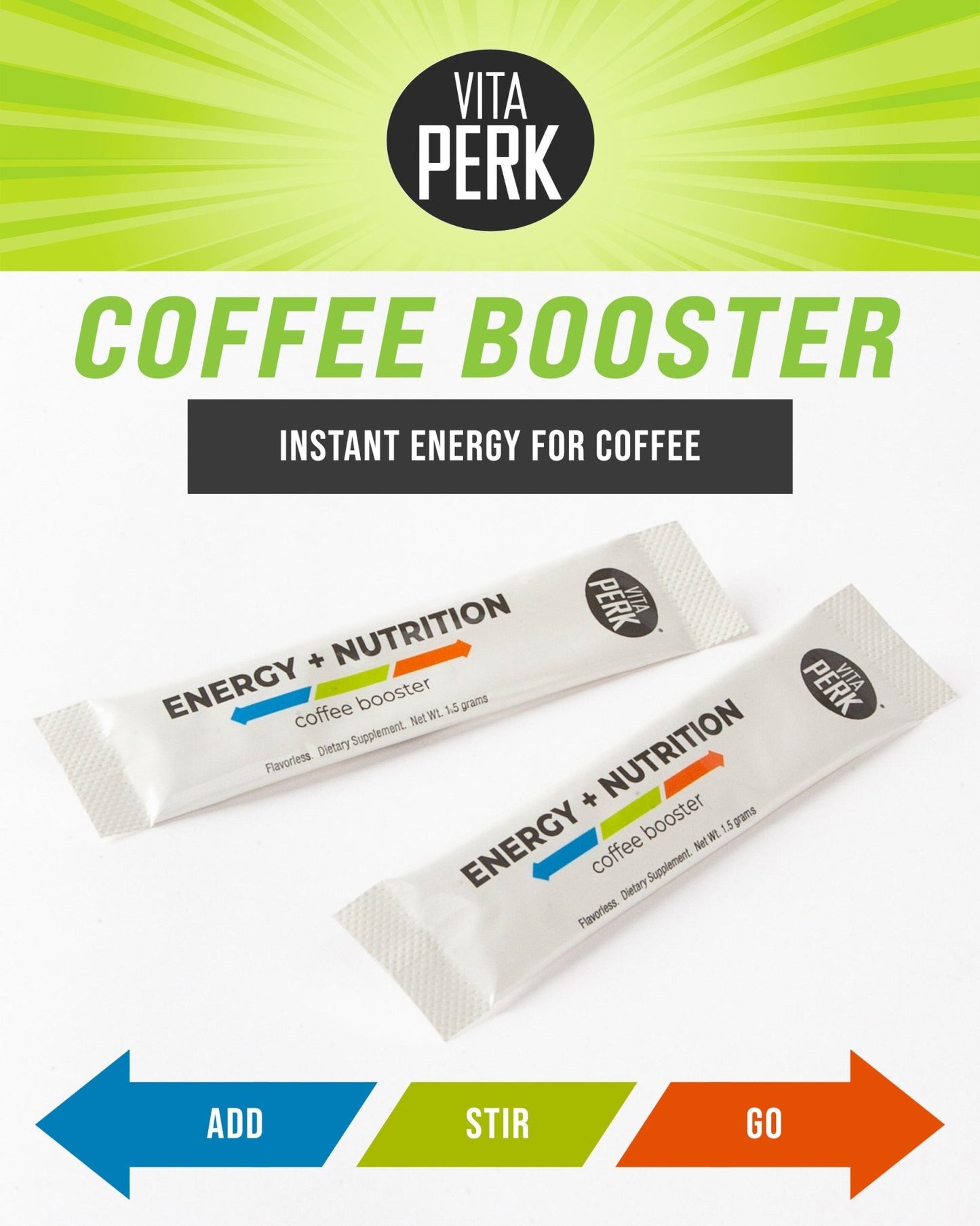 Flavorless Energy Drink Powder - VitaPerk Coffee Booster - VitaPerk