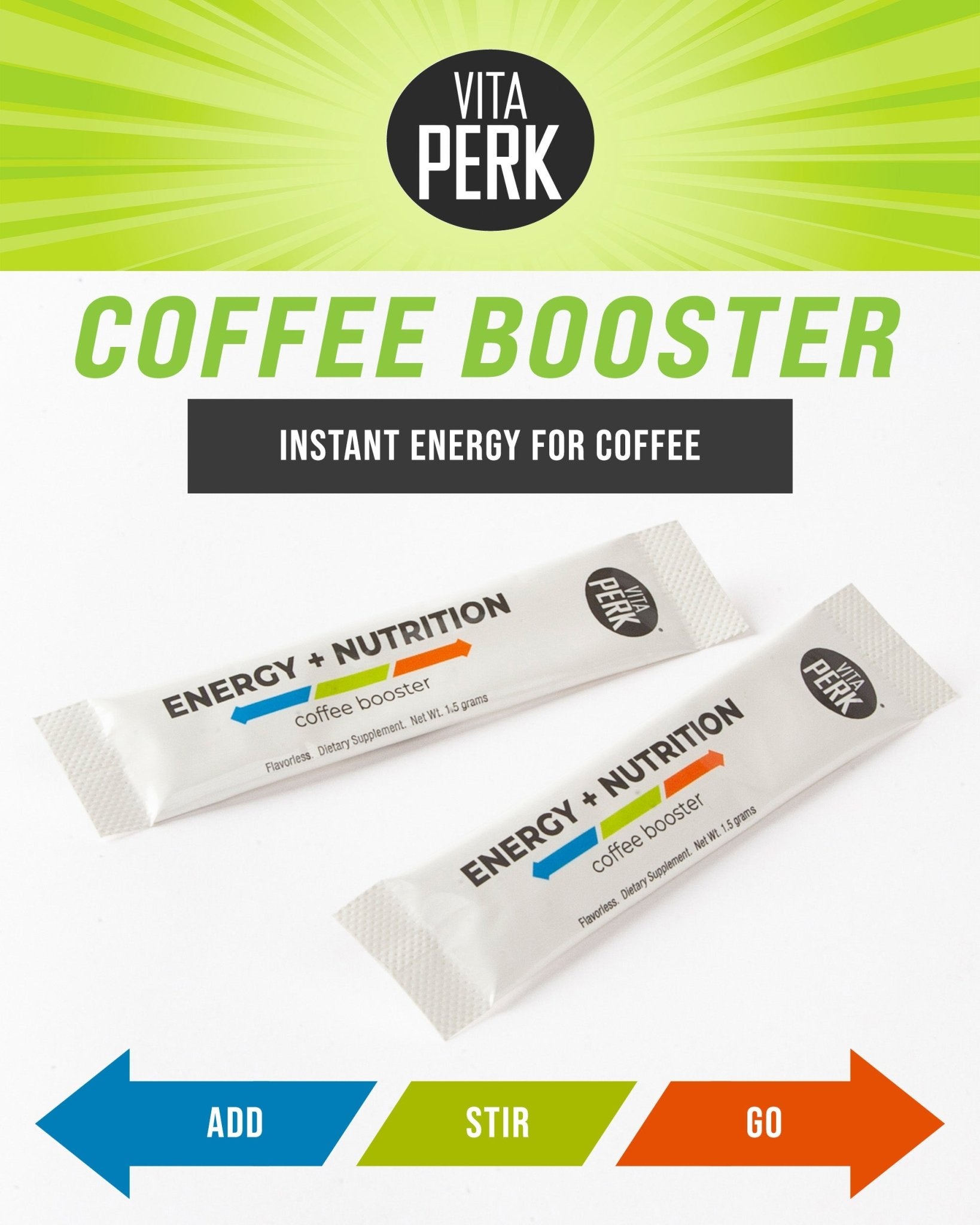 Flavorless Energy Drink Powder - VitaPerk Coffee Booster - VitaPerk